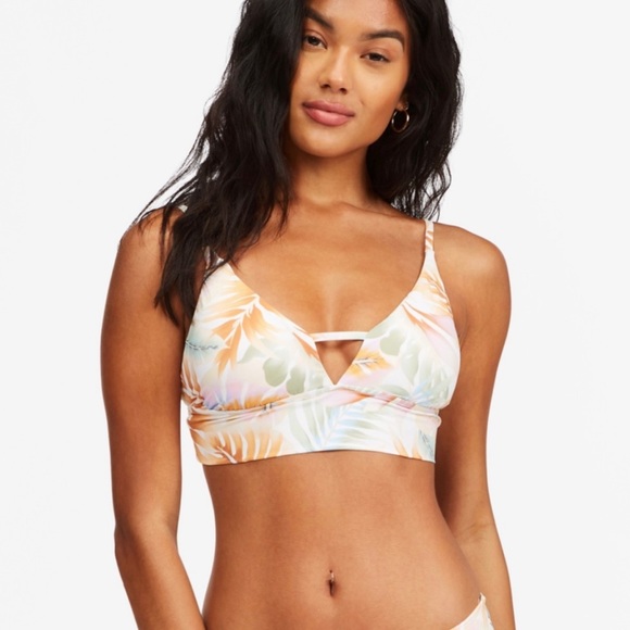 NWT Billabong Island Calling V-Neck Bikini Top - XS - Picture 3 of 8